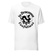 Makara dragon artwork featured on the In Dragons We Trust 2026 light t-shirt from the In Draconus Confidimus collection
